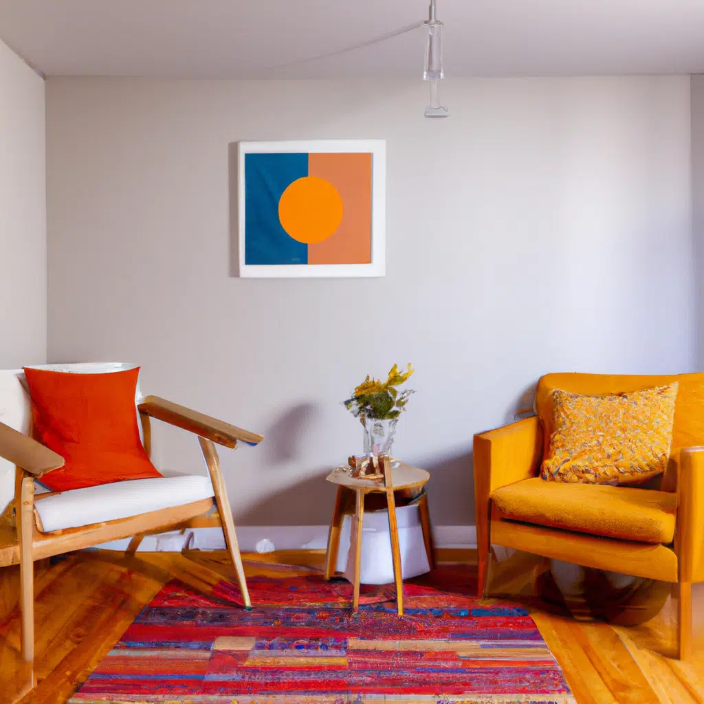 The best color palettes for a mid-century modern living room